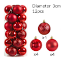 Miniatyrbild 1 av 7: 12 st Krossäkra Mini Julkulor Julgransprydnader Små Hängande Pläteringskulor Julhelg Partydekorationer Red 12pcs Diameter 3cm