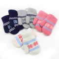 Miniatyrbillede 3 af 9: Warmom Vinter Børnehandsker Nye Børns Små Snefnug Alpaca Uld Tykke Varme Strikkede Vanter Nyfødte Baby Handsker Vanter Navy