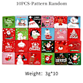 Pikkukuva 1 / 11: 9/12 kpl Joulutonttu Puinen Riipus Enkeli Joulupukki Joulukuusen Riipukset Koristeet Navidad Hyvää Uutta Vuotta 2024 10PCS Random-Card