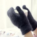 Miniatyrbillede 11 af 11: Vinter Kanin Uld Handsker Koreansk Version Varme Handsker Kvinder Multi-farvede Dame Handsker Søde Bløde Handsker 2021 Ny Høj Kvalitet light pink One Size