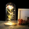 Miniatyrbilde 6 av 11: Drop shipping Galaxy Rose Kunstige Blomster Skjønnheten og Udyret Rose Bryllupsdekor Kreativ Valentinsdag Morsdagsgave Gold