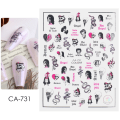 Miniatyrbild 6 av 11: Halloween Anime Nagelstickers Skräck Gotisk Stil Dödskalle Svarta Orm Dekaler 3D Nyår Sliders Manikyr Dekorationer LECA725-732 F798