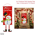 Miniatyrbillede 6 af 9: 1 STK Jule Veranda Dør Banner Julemand Snemand Glædelig Jul Hængende Flag Julepynt Til Boligindretning Navidad G04 christmas tree