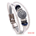 Miniatyrbild 9 av 9: Vävda armband i nötskinn för män, enkla student- och par-smycken Brown 23CM