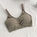 Pikkukuva 1 / 8: Joogaliivit Push Up Urheilutoppi kuntoiluun, iskunkestävä juoksuun, kuntosalille naisille Khaki Free Size
