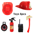 Miniatyrbild 6 av 6: Halloween Brandman Cosplay Kostym för Barn Pojkar Flickor Karneval Party Sam Brandman Uniform Karneval Leksaker Kläder Arbetskläder Set3 100cm height