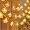 Miniatyrbilde 11 av 11: Juletre Snøfnugg LED Lyslenke Banner Juledekorasjon 2023 for Hjem Navidad Juletre Dekor Eventyrlys Anheng style 5 1.5M 10LED
