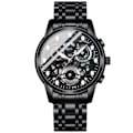 Miniatyrbillede 5 af 8: Herreur Shopee Hollow Fuldautomatisk Vandtæt Ur Lysende Quartz Ur One Piece Gold shell