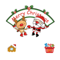 Miniatyrbild 1 av 11: Jul Tomte Fönsterdekaler Väggdekorationer Julhänge God Jul För Heminredning Nyårsdekaler Silver