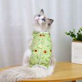 Miniatyrbild 4 av 7: Katt Steriliseringskläder efter Operation Fruktserie Fyr Säsonger Husdjurskläder Green XL back length 40cm