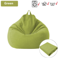 Miniatyrbillede 1 af 8: Lazy BeanBag Sofabetræk uden Fyld Lounger Sæde Sækkestol Puf Asiento Sofa Tatami Stol Betræk Green beanbag cover S