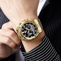 Miniatyrbillede 4 af 4: Lysende Trendy Studenterure Herre Tourbillon Ikke-Automatisk Mekanisk Ur 2421H