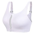 Pikkukuva 11 / 11: Joogaliivit Naisille Iskunkestävät Kuntosalipaita Urheiluliivit Vetoketjullinen Iso Nainen Push Up Rintaliivit Urheiluvaatteet White XXXXXL