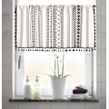 Miniatyrbillede 5 af 8: Geometrisk Blomsterprintet Gardiner til Stue Vask Støvtæt Gardiner Valance Køkkenskab Dør Cafe Vinduesgardiner C W150x H60 CM