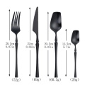 Miniatyrbild 10 av 11: Bestickset i rostfritt stål Guld Bestickset Västerländska Matbestick Servis Julklapp Gafflar Knivar Skedar Overseas black 1set