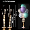 Miniatyrbillede 8 af 11: 7/11/19 Rør Ballonholder Balloner Stativ Søjle Konfetti Ballon Børnefødselsdag Baby Shower Bryllupsdekoration Forsyninger 1set LED stand a