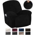 Miniatyrbild 7 av 10: Sammet Fåtöljöverdrag Skydd Elastiskt Allomfattande Massage Soffa Överdrag Öronlappsfåtölj Soffa White