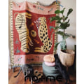 Miniatyrbilde 5 av 11: Uformelle tepper, teppedekorasjon, gitar, kvinne, Matisse-teppe, sofa, fritidsteppe, enkelt billedvev, sofateppe, pledd Cool kids never die 125X150cm