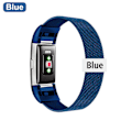 Miniatyrbillede 1 af 8: Rustfrit stål magnetisk Milanese Loop-rem til Fitbit Charge 2-rem Udskiftningsarmbånd til Fitbit Charge 3 4 urrem Blue L--210mm--Charge 3