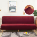 Miniatyrbillede 1 af 11: 15 Farver Polar Fleece Sofabedbetræk Armløs Foldbar Sovesofa Bænk Betræk Sofabedbetræk X/Z/D Størrelse Til Hjemmet Hotel Wine 2xpillowcase 45x45cm