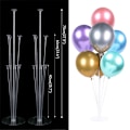 Miniatyrbillede 1 af 11: 7/11/19 Rør Ballonholder Balloner Stativ Søjle Konfetti Ballon Børnefødselsdag Baby Shower Bryllupsdekoration Forsyninger 2set 7tube stand B