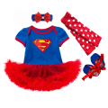 Miniatyrbillede 7 af 9: Langærmet Jule Nyfødt Baby Tøj Efterår Blonde Design Romper Jumpsuit Hovedbånd 4 Stk ropa bebe Jule Cosplay Kostume as photo32