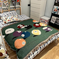 Miniatyrbillede 5 af 11: Billard Strikket Tæppe Picnic Måtte Tæpper Gobelin Sofapude Rejsekappe Soveværelse Dekorativt Udendørs Tæppe Høj kvalitet As-picture-11 130x160cm