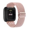Miniatyrbillede 1 af 11: Elastisk vævet løkkestrop til Fitbit Versa 3 2 Versa Lite rem justerbar nylon sportsurrem armbånd til Fitbit Sense rem pink For Fitbit sense