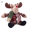 Miniatyrbild 6 av 11: Juldockor Jultomte Snögubbe Älg Leksaker Julfigurer Röd Julgransprydnad Juldekorationer För Hemmet Sitting Snowman