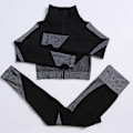 Miniatyrbild 10 av 11: Yoga Set Träningskläder gym fitness för damer träningsdräkt 3 Pcs set Wine red L