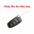 Miniatyrbilde 5 av 6: TPU Sammenleggbar Nøkkelveske Bag Cover For A3 A4 A5 A6 A7 Q3 Q5 S6 B6 B7 B8 C6 8P 8V 8L TT RS Bil Shell FOB Beskyttelse Tilbehør Overseas blue key case