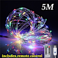 Miniatyrbillede 11 af 11: 3 STK Stjerneklart Romantisk LED Gardinlys til Juletræ/gave/Hjem/Guirlande/Dekoration Multicolor 1M