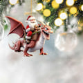 Miniatyrbilde 1 av 11: 2023 Juletrepynt Flygende Drage Ornament Drage Nøkkelring Vindusdekor Akryl Drage Festdekorasjon Tilbehør Gaver C-c One Size