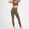 Miniatyrbilde 8 av 11: Yoga Sett Høyt Elastisk Trenings Sportsett Polstret Sports-BH Høy Midje Sports Leggings Gym Blue S