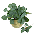 Miniatyrbillede 2 af 5: 5 stk. Kunstige Planter Grønne Eukalyptusblade DIY Brudebuket Falske Blomster Til Hjemmehavefest Bryllupsblomsterdekorationer C