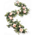 Miniatyrbillede 11 af 11: 2M Kunstige Blomster Planter Falsk Eukalyptus Ranke Guirlande Hængende til Bryllup Hjemmekontor Fest Have Håndværk Kunst Dekoration 1pc white camellia