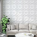 Miniatyrbild 4 av 5: 1/5/10 st 70*70cm Självhäftande Varmt Sovrum 3D Tredimensionell Väggbeklädnad Tak Vit 1 st 70*70 white 1pcs 70*70