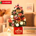 Miniatyrbild 1 av 11: Mini Julgransprydnader Skrivbordsjulgransdekoration 60 cm Julgran Rosa Simulering 45cm high-grade Pink B package