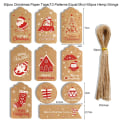 Pikkukuva 1 / 11: 48/50 kpl Hyvää Joulua Kraft Paperi Tagit DIY Käsintehty Lahjapaketointi Paperi Tarrat Joulupukki Ripustuskoristeet Uuden Vuoden Sisustus 50pcs-set3
