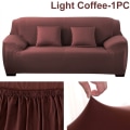 Miniatyrbild 11 av 11: Elastiskt sofföverdrag för vardagsrum Enfärgat sofföverdrag Stretch Sofföverdrag Hörn 1/2/3/4 Sits L-formad Soffa Behöver Köpa 2st Camel--1PC 4 seat 235-300cm