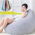 Pikkukuva 5 / 5: Aikuisten Lasten Suuri Säkkituoli Sohvan Päällinen Sisäkäyttöön, Lazy Lounger, Ei Täytettä Red XL