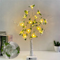 Miniatyrbillede 6 af 11: LED Kunstigt Træ Lys Farvede Lys Julefestival Værelse Sengelampe Dekorativ Bordlampe Sølv Birk Lille Natlampe Maple leaf tree lamp USB battery box dual-purpose