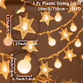 Miniatyrbillede 1 af 11: Juletræ Snefnug LED Lys Kæde Banner Juledekoration 2023 til Hjemmet Navidad Juletræsindretning Eventyrlys Vedhæng light style 8