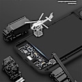Miniatyrbild 5 av 5: 6800mAh Batterifodral Kompatibelt För iPhone 11 6.1 tum, Oxfordtyg Portabelt Batteripack Uppladdningsbart Externt Backup Batteri Ch