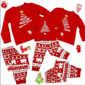 Miniatyrbild 3 av 4: Julpyjamas Matchande Familj Pyjamas Set Lång Pyjamas Träd Isbjörn Snöflinga Tryck Förälder-Barn Hemmakläder Set Dark Blue 140cm