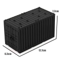 Miniatyrbillede 6 af 10: MOC Militær Container Klodser Brikker Kasse til Drenge WW2 Krigsbase Teknisk Byggeklodser Kreativ DIY Juguete Bloques Brinquedos 2weaponbox-green