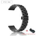 Miniatyrbillede 11 af 11: Håndledsrem til HUAWEI WATCH GT 2 Pro gt2pro Metal rustfrit stål Rem Armbånd Til HUAWEI gt2 pro Urrem Tilbehør Silver black 2 For HUAWEI GT2 Pro