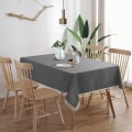Miniatyrbilde 3 av 7: Bordduk Lin-lignende Vanntett Rektangulær for Husholdnings Spisebord UTR20019 Red 140cm*220cm
