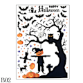 Miniatyrbilde 7 av 11: Avtakbare Halloween Veggklistremerker Skrekk Grim Reaper Heks Gresskar Vindusklistremerker For Halloweenfest Hjem Bar Gulv Veggdekor A05-1set