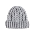 Miniatyrbilde 9 av 9: Ny Høst og Vinter Foreldre-Barn Strikket Ullue Engros Ensfarget Mamma Baby Twist Varm Lue White Adult